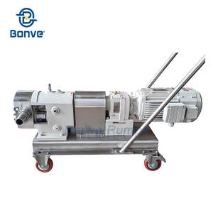 ปั๊มโรตารี่แบบลิ้น Bonve 50BV12-5 สำหรับอาหาร  สำหรับของเหลวความหนืดสูง เช่น ครีม  <span class=keywords><strong>พร้อม</strong></span>รถเข็น  รับประกัน 2 ปี - Product Image 1