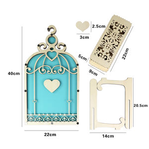 Boîte à messages <span class=keywords><strong>Mr</strong></span> <span class=keywords><strong>et</strong></span> <span class=keywords><strong>Mme</strong></span> pour cadeaux de mariage, faveurs de mariage, artisanat d'anniversaire, cage découpée au laser, panneau de signature pour fête, cadeau pour couple, livre d'invités - Product Image 4