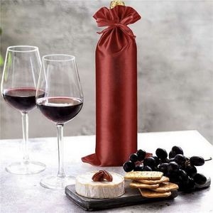 Bolsa de Vino Personalizada con Logotipo, Bolsa de Satén con Cordón para Vino, Bolsa de Transporte para Botellas con Bolsa de Regalo Personalizada para Vino - Product Image 3