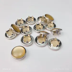 Shiny Jewell ery Fastener Shirt Kleidungs zubehör Prong Snap Button Druckknopf Cremefarbene Perle 12,5mm 333 # Pearl ized MOP
