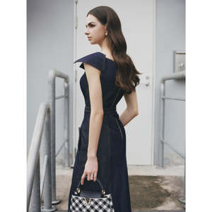 Robe de bureau pour femme, design formel de luxe pour femmes, fabricant de vêtements vietnamien de haute qualité, OEM, ODM, Enzo Leo, vêtements pour femmes - Product Image 4