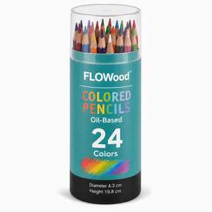 Conjunto de 24 Lápis de Cor à Base de Óleo em Estojo para Desenho Artístico e Escolar - Product Image 2