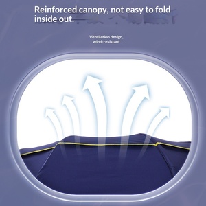 Parapluie homme extra-large à dix baleines, double couche, pliable en trois sections, en acier et caoutchouc, avec bordure large, résistant au vent et à la pluie, anti-UV, double usage - Product Image 4