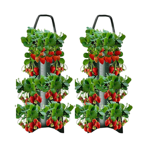 Pimiento picante al revés, bolsas para macetas de fresa, bolsa para cultivo de fresa colgante de tomate con 4 agujeros - Product Image 1