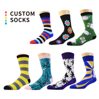 Nouveauté Design Personnalisé Personnalisé Happy Fashion Chaussettes Carton Respirant Chaussettes Drôles pour Hommes