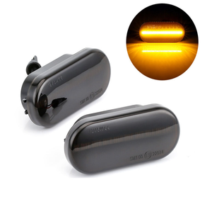 Feux de position latéraux LED dynamiques à effet <span class=keywords><strong>fumé</strong></span>, clignotants, indicateurs lumineux pour VW <span class=keywords><strong>Golf</strong></span> <span class=keywords><strong>3</strong></span> 4 T5, Passat 3BG, Polo 6N - Product Image 2