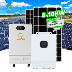 Système <span class=keywords><strong>solaire</strong></span> hybride BR SOLAR 5kW, kit <span class=keywords><strong>solaire</strong></span> 8kWh, système de stockage d'énergie domestique connecté au réseau avec <span class=keywords><strong>batterie</strong></span> au lithium - Product Image 3