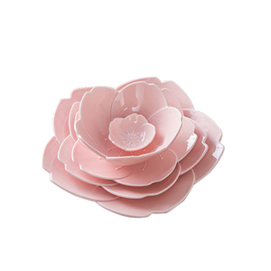 Service de table en céramique avec fleur de cerisier, <span class=keywords><strong>vaisselle</strong></span> à salade, couleur émaillée, service de <span class=keywords><strong>vaisselle</strong></span> - Product Image 1