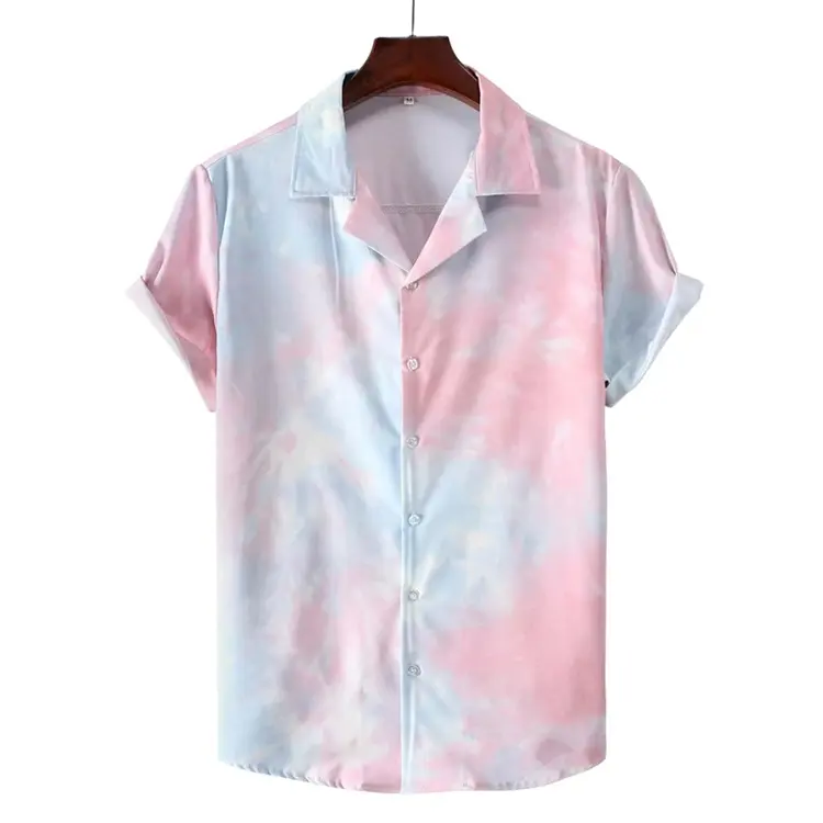 Good Feedback Wholesale Fashion Designer Tie Dye Male Clothes Short Sleeve Shirts Men'S Designers Casual Short Sleeve Shirts