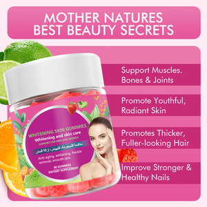 OEM ODM Custom White ning Skin Gummies Kräuter ergänzung Glutathion Kollagen Vitamin C E B12 Trauben kernex trakt Natürliche Schönheit - Product Image 2