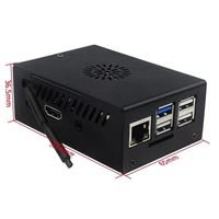 Orange Pi 3B Development Board RK3566 Quad Core Linux SBC Komputer Papan Tunggal dengan Casing Logam dan Kipas Pendingin