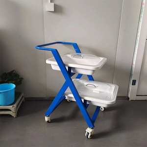 Chariot médical d'urgence durable - Châssis en acier inoxydable avec plateaux antidérapants en ABS pour le <span class=keywords><strong>transport</strong></span> d'endoscopes et <span class=keywords><strong>de</strong></span> dispositifs médicaux - Product Image 4