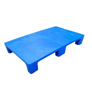 Flat Six-Legged Plastic Pallet 1200x800x150mm Blue 4-Way Entry Warehouse Moisture Proof Forklift Use - Product Image 1