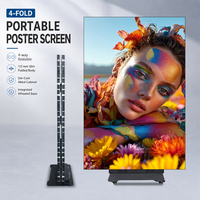 Affichage LED pliable P1.25 P1.53 P1.86 direct usine, support de sol GOB pour publicité en centre commercial