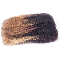 Extensions de Cheveux Humains 100% Afro Crépus Bouclés en Vrac pour Tresses, Micro Twists et Micro Locs Couleur Ombrée 1B/27