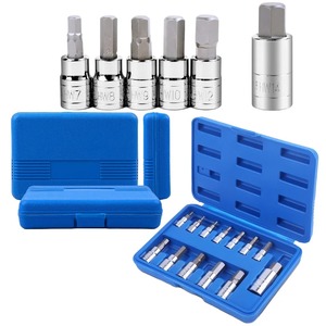 13-delige huishoudgereedschapset vanadiumstaal 1/4'' 3/8 en 1/2'' aandrijving H2-H14 stervormige Torx bit socket set - Product Image 2