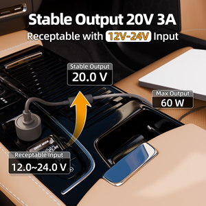 Adaptateur d'alimentation pour voiture Starlink Mini 12V 24V vers 20V DC, convertisseur élévateur de tension, prise allume-cigare pour Starlink Mini Satellite - Product Image 2