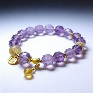 สายลูกปัดคริสตัลสีม่วง ได้รับการอวยพรด้วยโชคลาภแห่งไฟของทั้งเก้าบุตร และพลังสีม่วงมงคลที่มาจากทิศตะวันออก - Product Image 4