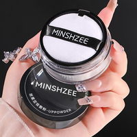 Poudre fixante libre MINSHZEE, effet mat, estompe les imperfections, contrôle le sébum, longue tenue, anti-transfert, maquillage visage, vente en gros