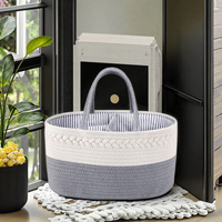 Sac de rangement pliable et portable Girida pour couches, compartiment bleu pour vêtements de bébé, soins des couches, corde en coton écologique