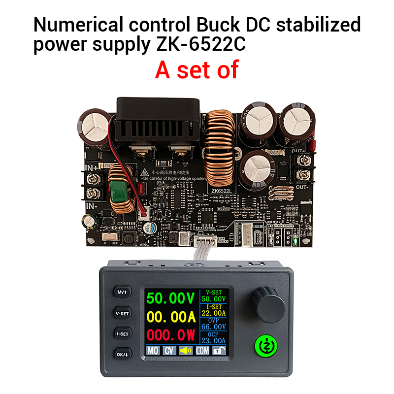 WUZHI 6522C Color Screen DC Adjustable Voltage Regulator, 22A