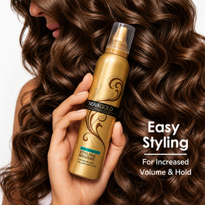 <span class=keywords><strong>Mousse</strong></span> <span class=keywords><strong>coiffante</strong></span> Gold Super Firm Hold - <span class=keywords><strong>Mousse</strong></span> capillaire professionnelle pour volume et tenue pour tous types de cheveux - Product Image 5