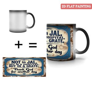 Writable Blank Mug Frosted Black 11oz <b>Ceramic</b> Heat Activated Color Changing <b>Cup</b> - Product Image 3