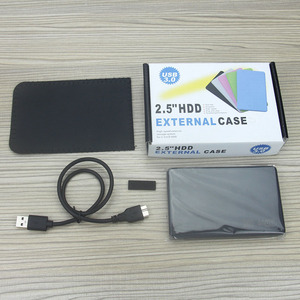 Carcasa externa para disco duro USB 3.0 de 2,5 pulgadas para disco duro SATA, carcasa de plástico con cable y funda - Product Image 1