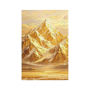 Dafen Village Oil Painting Golden Mountain Landscape Modern Minimalist Metal <b>Frame</b> Decorative Art For Living Room Sofa <b>Wall</b> - Product Image 5