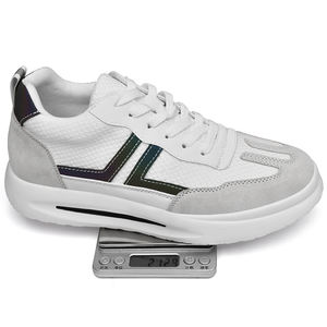 Nouvelles chaussures rehaussantes pour hommes, baskets de sport décontractées blanches respirantes, chaussures de mode pour hommes avec augmentation invisible de la taille - Product Image 5