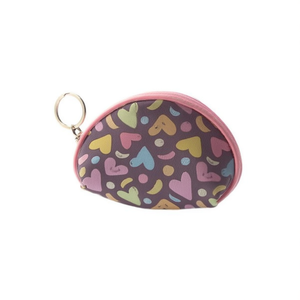Monedero semicircular en forma de corazón de 11,5x9 cm con llavero para mujeres y niñas - Product Image 2
