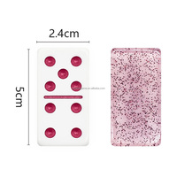 Ensemble de dominos Offres Spéciales personnalisés en acrylique à deux couches Double 6 Six jeu avec dominos en résine plastique dominos exclusifs et ensembles