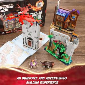 NUEVO 7158 Dragon and Dungeon, Bloques de Construcción de Plástico ABS, Juguete de Bricolaje, Sujetalibros, Regalo Unisex para Niños - Product Image 2