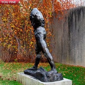 Sculpture d'homme marchant en <span class=keywords><strong>bronze</strong></span> <span class=keywords><strong>Rodin</strong></span> classique grandeur nature d'extérieur - Product Image 3