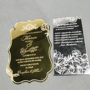 מותאם אישית זהב רדיד לוגו עיצוב נייר קרטון הזמנה לחתונה מתנה כרטיס קטיפה מעטפה