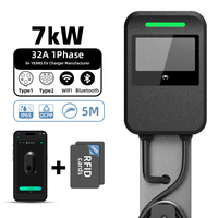 Borne de recharge pour véhicules électriques étanche avec application OCPP, 22 kW, 11 kW, 7 kW, AC Type 2, commerciale, niveau 2, IP65, IK10, Wallbox