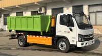 Camion à benne basculante manuel diesel Foton avec compacteur et élévateur de conteneurs pour les déchets municipaux et industriels