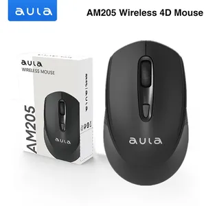 אאולה AM205 אלחוטי עכבר 2.4G חיבור 800/1200/1600DPI מתכוונן 4D עכבר מתאים משרד משחקים
