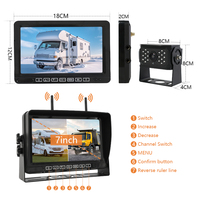 ZYX sans fil Camara système tracteur voiture moniteur sans fil caméra de recul avec moniteur chariot élévateur atteindre camion Ahd 1080p
