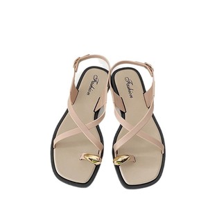 Nouvelles sandales plates d'été à clipser pour femmes, style français, une seule pièce - Product Image 5