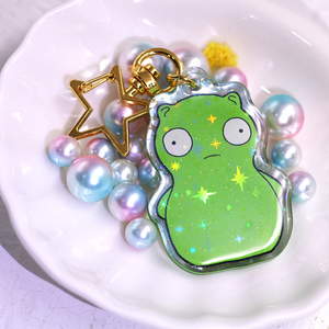 Tùy chỉnh thiết kế nhựa <span class=keywords><strong>Epoxy</strong></span> tỏa sáng Acrylic Móc chìa khóa quyến rũ Acrylic món quà làm cho logo của riêng bạn Acrylic móc khóa - Product Image 2