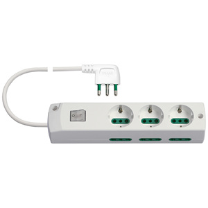Vimar Power Strip 3 Outlets With Switch 17.5 Cm Length For Home Office Use - Product Image 1