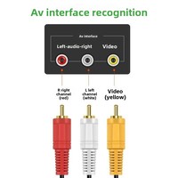 Drei Paar drei Lotus Av Audio kabel DVD Set-Top-Box Altes TV-Signal Rot, Gelb und Weiß Dreifarbig 3 Paar 3 Video Cab