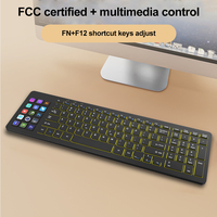 Nouveau clavier rétro-éclairé mince USB filaire personnalisé à 114 touches disposition anglaise japonaise