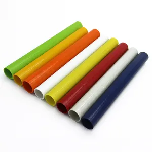 Pultruded Glass Fiber Reinforced Plastic Poles Fiberglass FRP Tubes