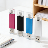 Unidad Flash USB Dual OTG Giratoria con Logo Personalizado 1GB 32GB para Smartphone Android Tipo B Micro Pendrive 4GB 8GB 16GB 64GB