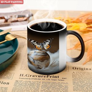 Custom Printed Magic Mug <b>Ceramic</b> 11oz Frosted Black Heat Sensitive Blank <b>Cup</b> - Product Image 5