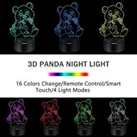 Lampe intelligente decor maison bedroom led design lights lumineuse veilleuse led 3d acrylique board cat panda cute lamp
