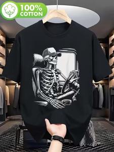 T-Shirt da Uomo con Logo Personalizzato, Stampa Grafica 'MORE MONEY LESS FRIENDS', Maglietta Casual a Maniche Corte Stile Hip Hop Streetwear - Product Image 3