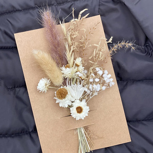 Mini Bouquet di <span class=keywords><strong>fiori</strong></span> essiccati pampa composizione floreale cassetta delle lettere regalo Bouquet biglietto di auguri piccolo Bouquet - Product Image 6